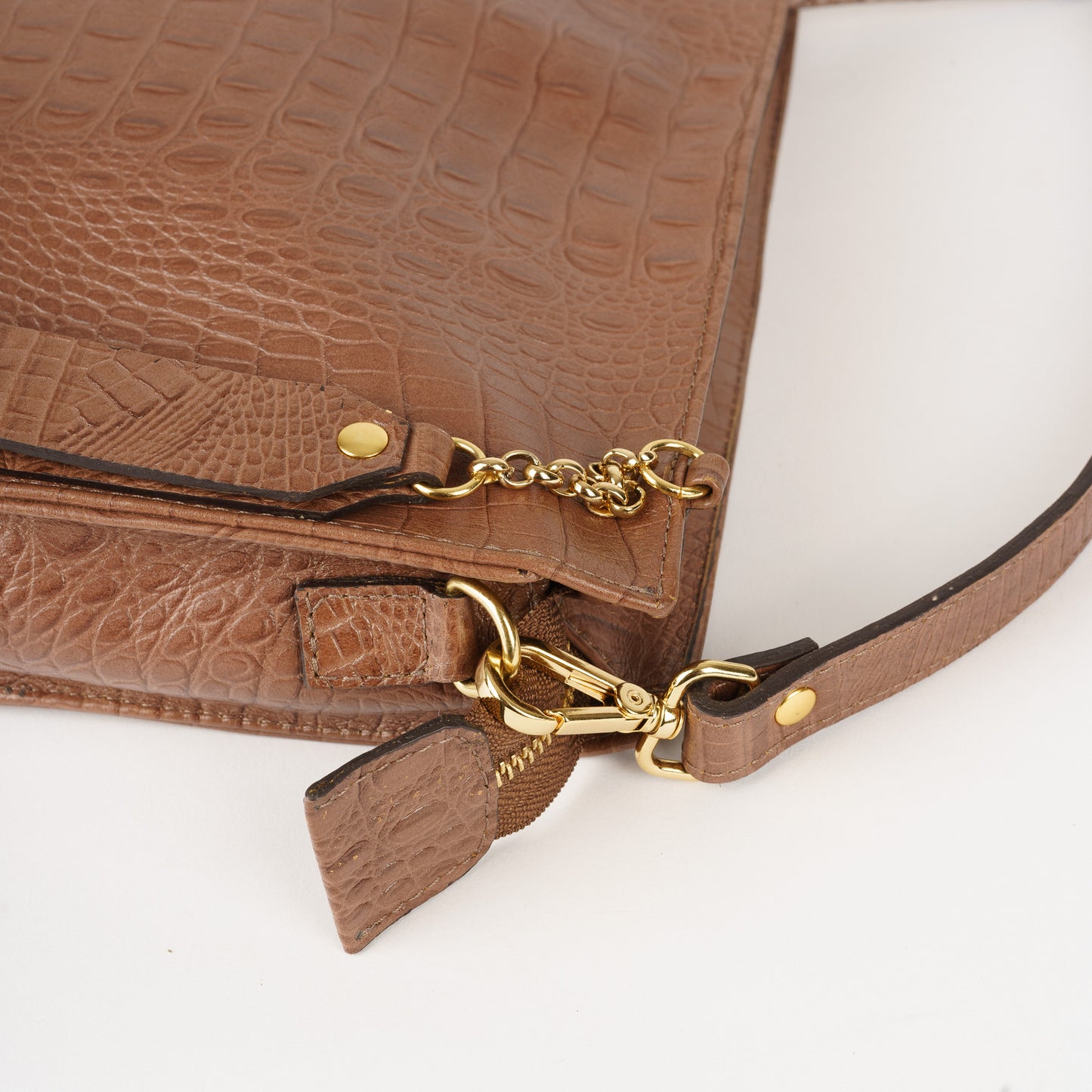 Necessaire Marron Croco