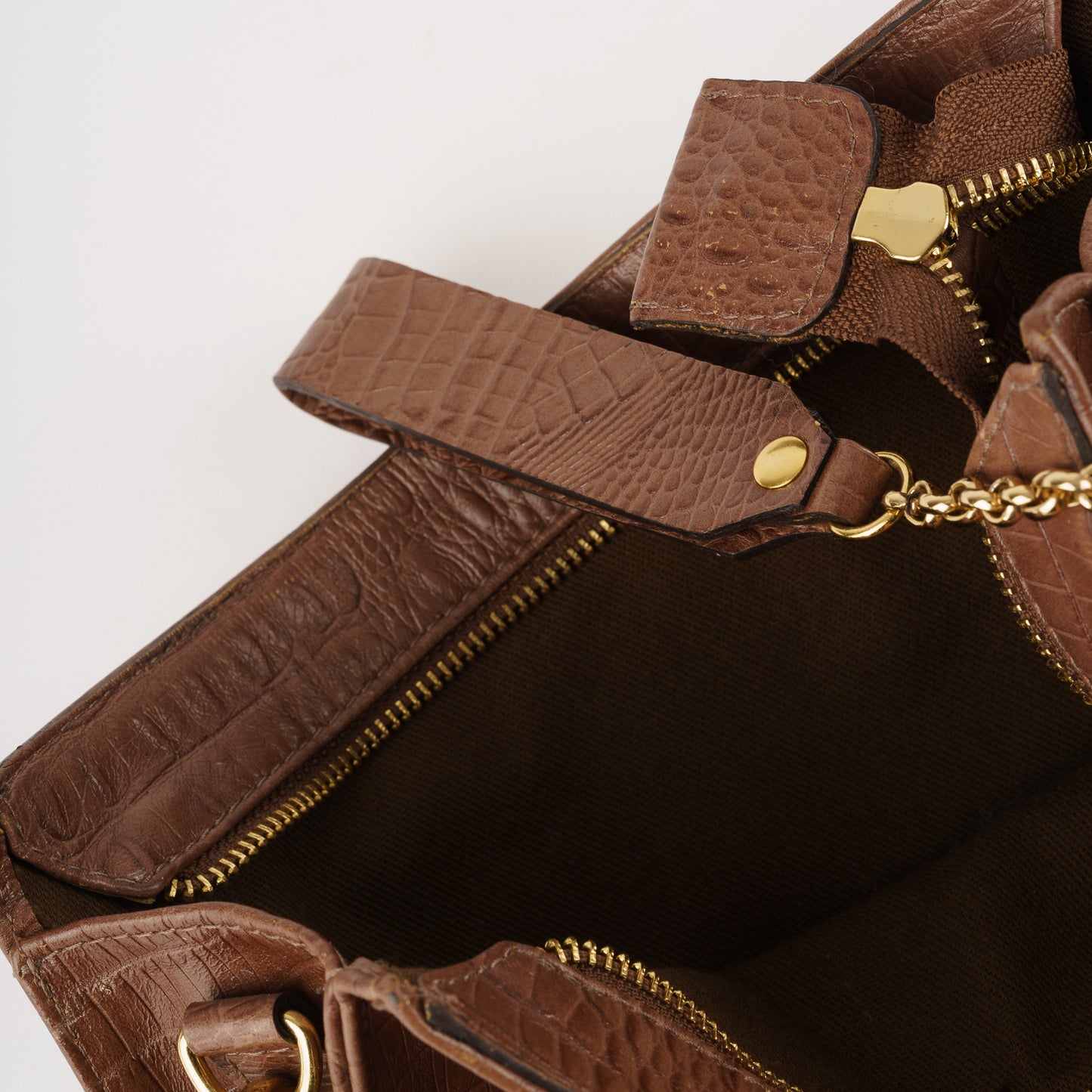 Necessaire Marron Croco