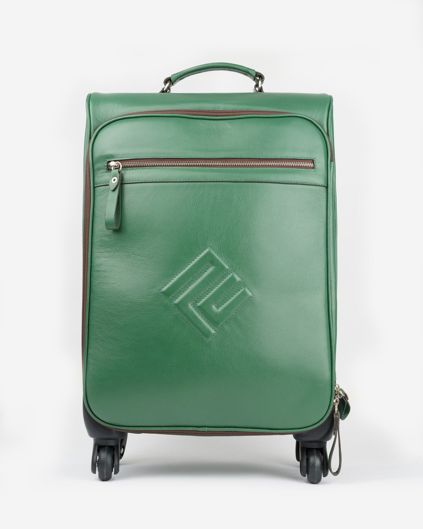 Mala travel em pele cor ver