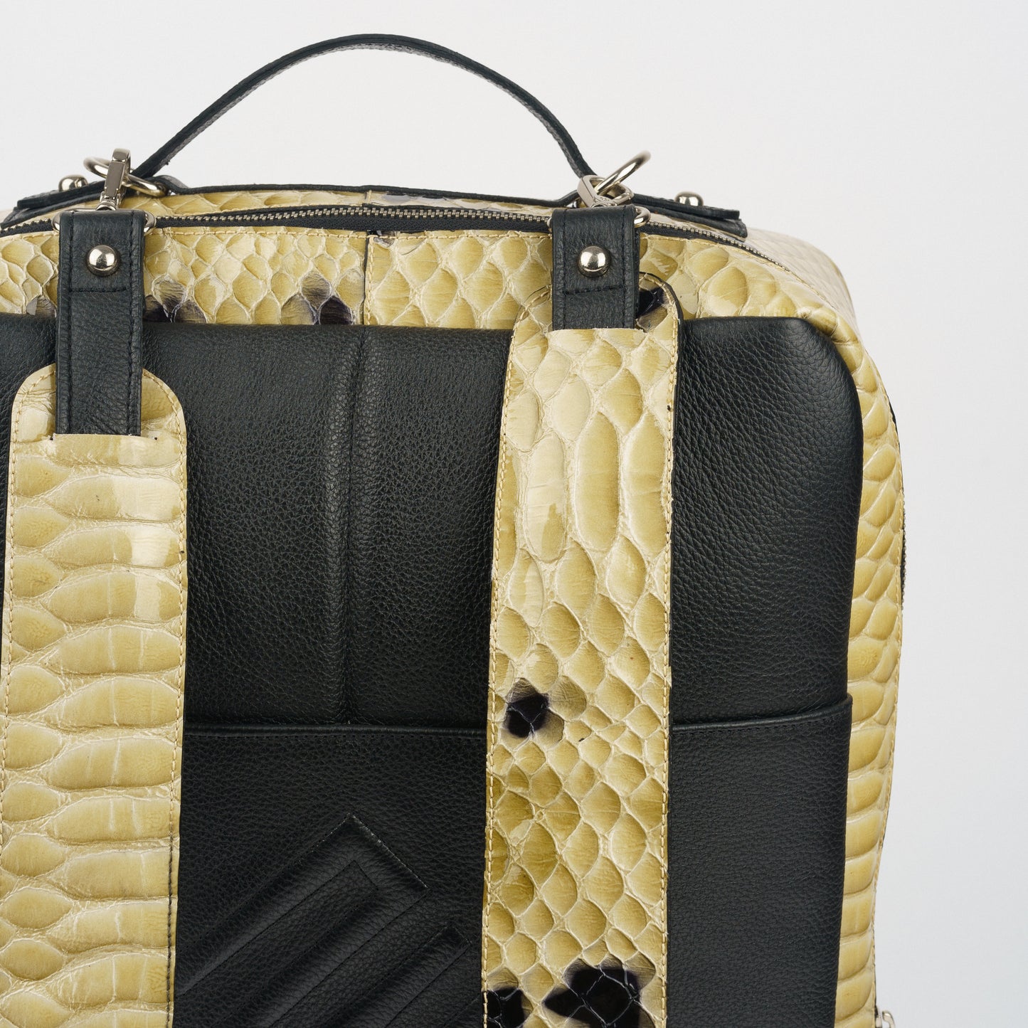 Mochila – animal print tipo piton verde e preto